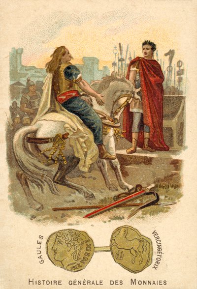 Vercingetorige si sottomette a Giulio Cesare, 52 a.C. da French School