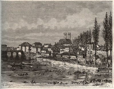 Verdun - Morbihan in Bretagna - incisione in "La France illustree: geografia, storia, amministrazione statistica" di V.A. Malt-Brown. 1884 da French School