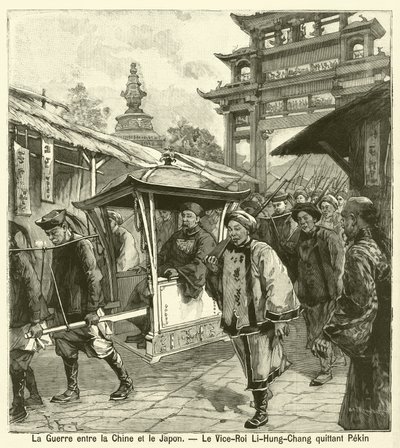 Il viceré Li Hongzhang lascia Pechino durante la Prima guerra sino-giapponese da French School