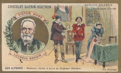 Victor Hugo, poeta, drammaturgo, scrittore e romanziere francese, autore di "Lucrezia Borgia" da French School