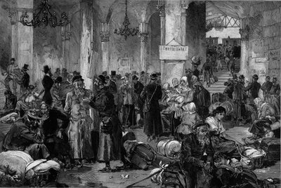 Vienna 1882, la Sala delle Cause Perse del Nord Fahn: il rimpatrio degli ebrei esiliati dopo la pacificazione del movimento antisemita avvenuto in Russia, da 