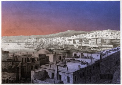 Veduta di Algeri (incisione, ca. 1850) da French School