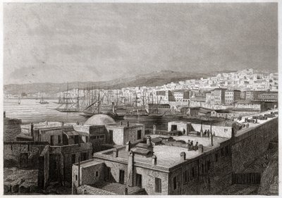 Veduta di Algeri (incisione, ca. 1850) da French School