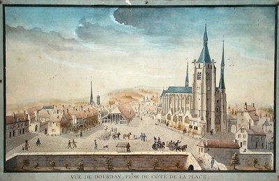 Veduta di Dourdan da un prigioniero, c.1800 da French School