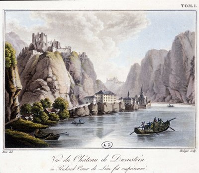 Veduta del Castello di Durnstein (dove fu imprigionato Riccardo Cuor di Leone) - in 