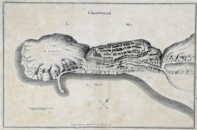 Veduta di Granville e delle sue fortificazioni da French School