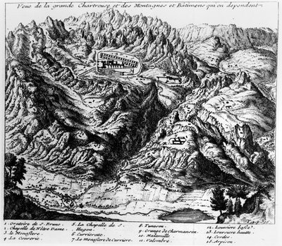 Veduta della Grande Chartreuse da French School