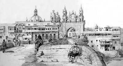 Veduta di Lima, Perù, c.1850 (incisione) da French School