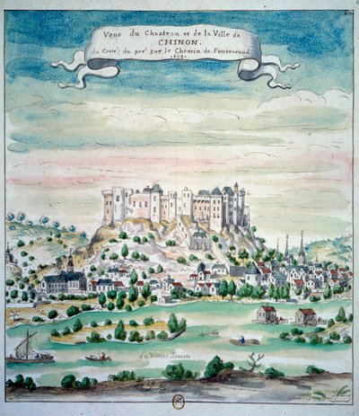 Vista del Castello di Chinon da French School