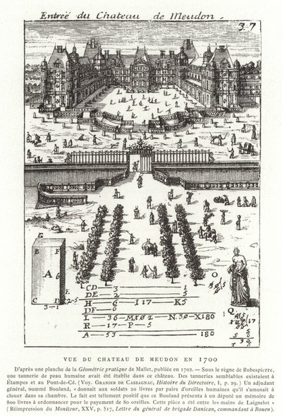 Veduta del Castello di Meudon nel 1700 da French School
