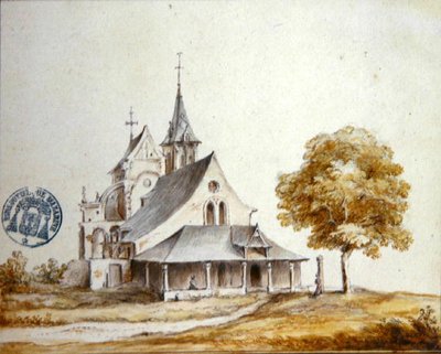 Veduta della chiesa di Meudon da French School