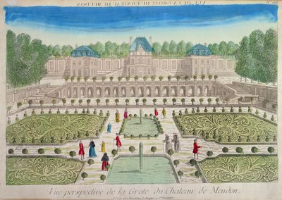 Veduta della grotta al castello di Meudon da French School