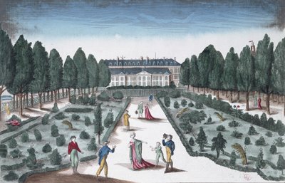 Veduta del Jardin des Plantes, dalle ringhiere vicino alla Senna da French School
