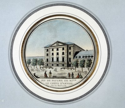 Vista del Jeu de Paume di Monsignor il Conte di Artois da French School