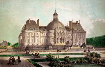 Veduta del castello di Vaux le Visomte a Maincy da French School