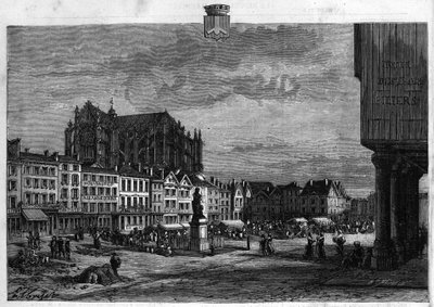Veduta della città di Beauvais nell