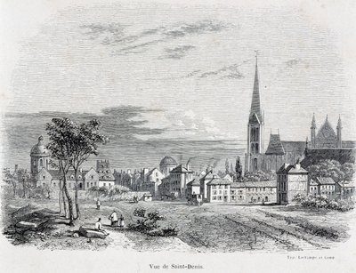 Veduta della città di Saint Denis, inizio XIX secolo da French School