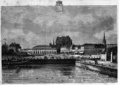 Vista della città di Troyes nell