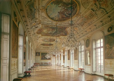 Veduta della galleria nota come La Belle Inutile, progettata da Robert de Cotte (1656-1735) c.1700 da French School