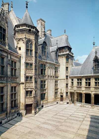 Vista del cortile interno, 1443-51 da French School