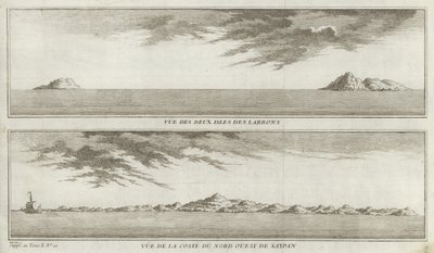 Vedute delle Isole Marianne e della costa nord-occidentale di Saipan da French School