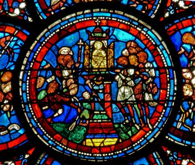 Vergine Maria - Pregando davanti alla sua statua da French School