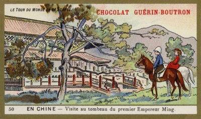 Visita alla tomba del primo imperatore Ming, Cina da French School