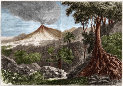 Eruzione vulcanica, Isola della Riunione da French School