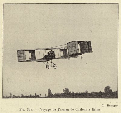 Viaggio di Farman da Chalons a Reims da French School