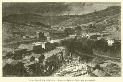 Vista di Central City, Colorado (incisione) da French School
