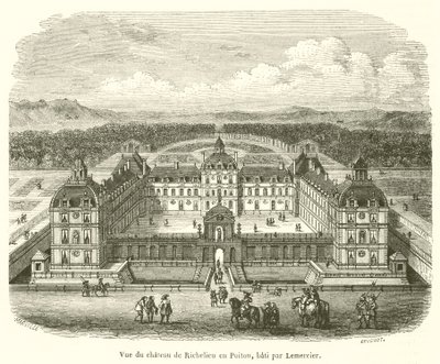 Vista del castello di Richelieu in Poitou, costruito da Lemercier da French School