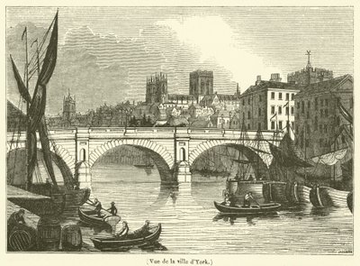 Veduta della città di York (incisione) da French School