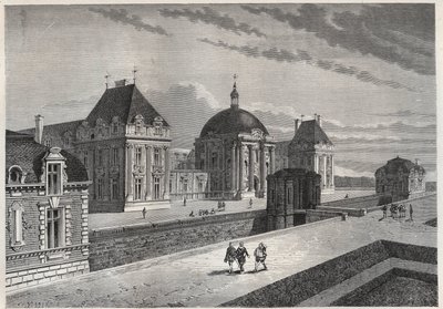Vue du Château Royal de Monceaux - incisione da “La storia di Francia raccontata ai miei nipoti” - di François Guizot - 1872-1876 da French School