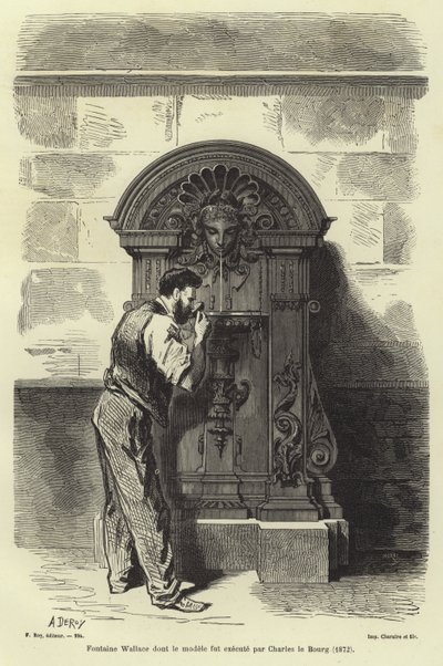 Fontana Wallace progettata da Charles Auguste Lebourg, Parigi, 1872 da French School