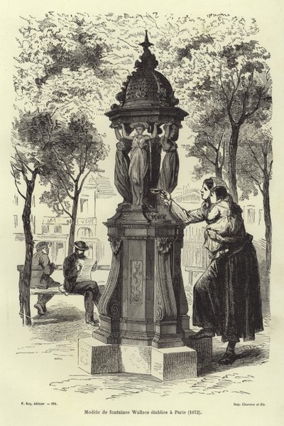 Fontana Wallace installata a Parigi nel 1872 da French School