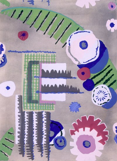 Design per carta da parati di Maison Hans et Fils, pub. 1930 da French School