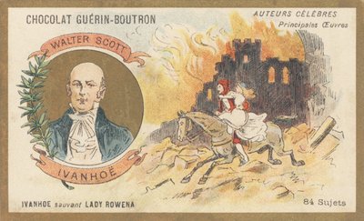 Walter Scott (1771-1832), poeta, scrittore e storico scozzese, autore di “Ivanhoe”, romanzo (1819) da French School