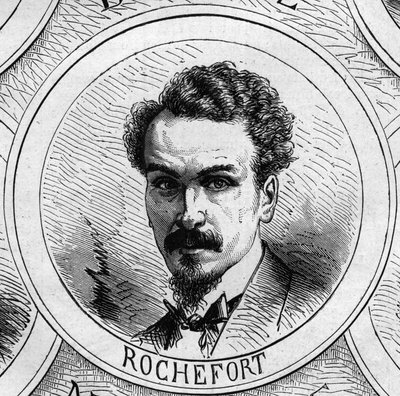 Guerra del 1870 - Governo della Difesa Nazionale: ritratto di Henri Rochefort (1831-1913), membro del governo provvisorio del 1870. Incisione in "Le Monde Illustré" n.706 del 22 ottobre da French School