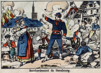 Guerra del 1870 tra Francia e Prussia: Assedio e bombardamento di Strasburgo da French School