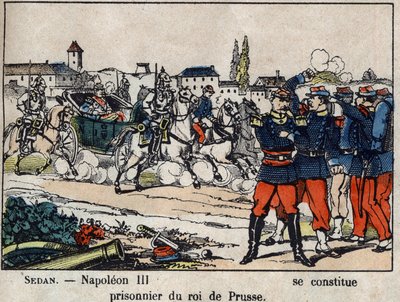 Guerra del 1870 tra Francia e Prussia: la battaglia di Sedan, imperatore Napoleone III (Luigi Napoleone Bonaparte) da French School