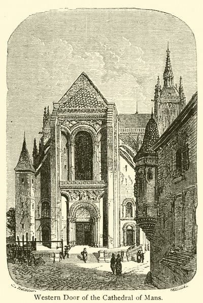 Porta occidentale della Cattedrale di Mans da French School