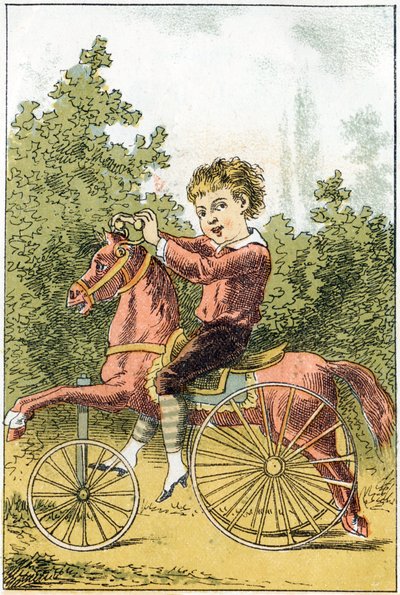 Quando si gioca al cavallo diciamo U U U U U U U U DA DA - in “Alphabet des petits savants”, fine XIX secolo (cromolitografia) da French School