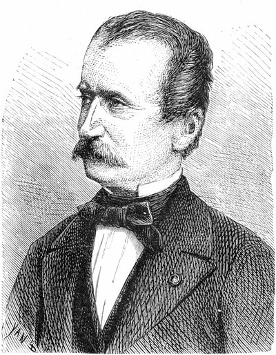 Wilhelm von Engerth (1814-1884) ingegnere austriaco, incisione da French School