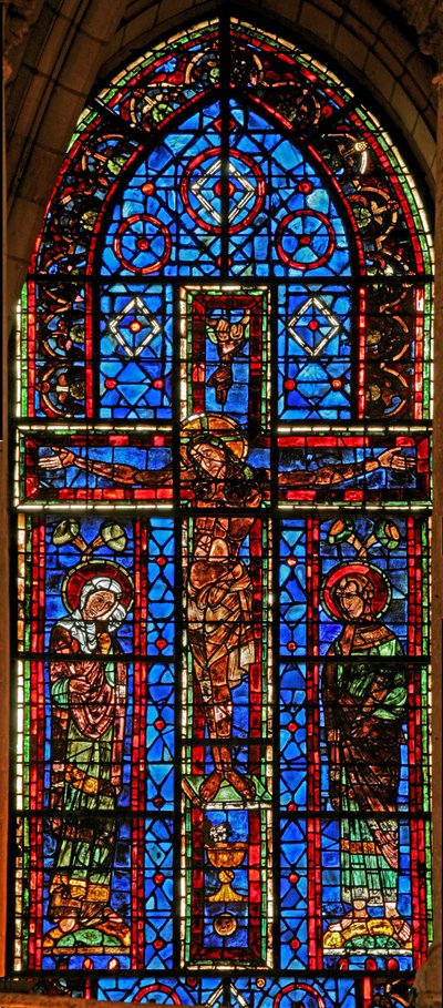La crocifissione con la Vergine Maria e San Giovanni da French School