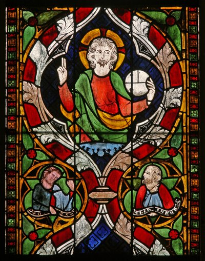 Vetrata N-chapA raffigurante Cristo da French School
