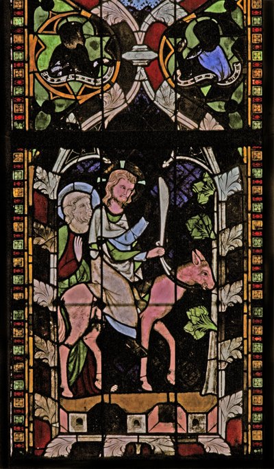 Vetrata N-chapB raffigurante l