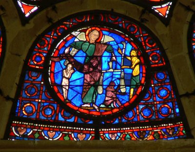 Finestra Ww raffigurante San Michele da French School