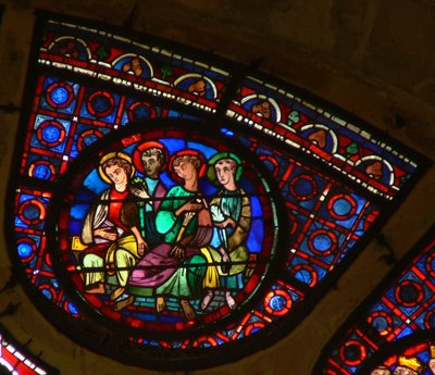 Finestra Ww raffigurante quattro Apostoli da French School