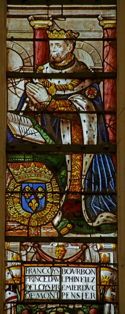Finestra raffigurante Francesco di Borbone da French School