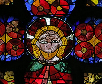 Vetrata raffigurante la Testa di Cristo, c.1290 da French School